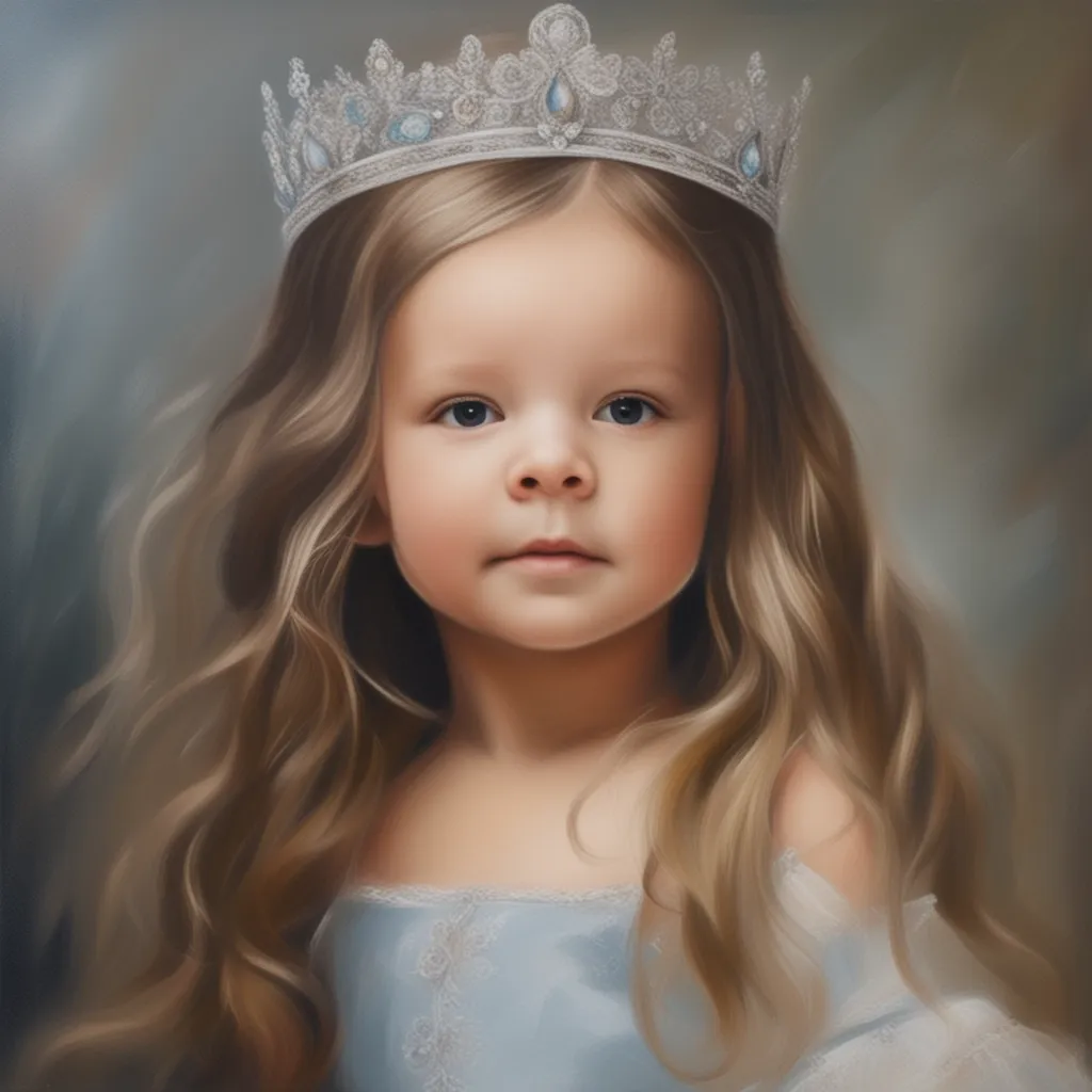 Beautiful portrait of Zoë as a princess